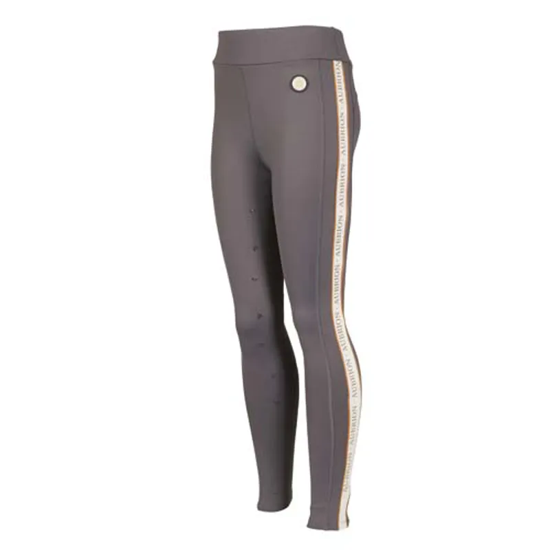 Aubrion Team Shield Riding Tights Young Riders in Grey